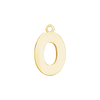 Block Initial Pendant with 1 Ring in 14K Gold (15.00 mm)
