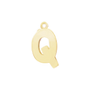 Block Initial Pendant with 1 Ring in 14K Gold (15.00 mm)