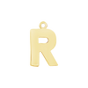 Block Initial Pendant with 1 Ring in 14K Gold (15.00 mm)
