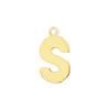 Block Initial Pendant with 1 Ring in 14K Gold (15.00 mm)