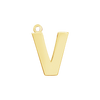 Block Initial Pendant with 1 Ring in 14K Gold (15.00 mm)