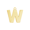 Block Initial Pendant with 1 Ring in 14K Gold (15.00 mm)