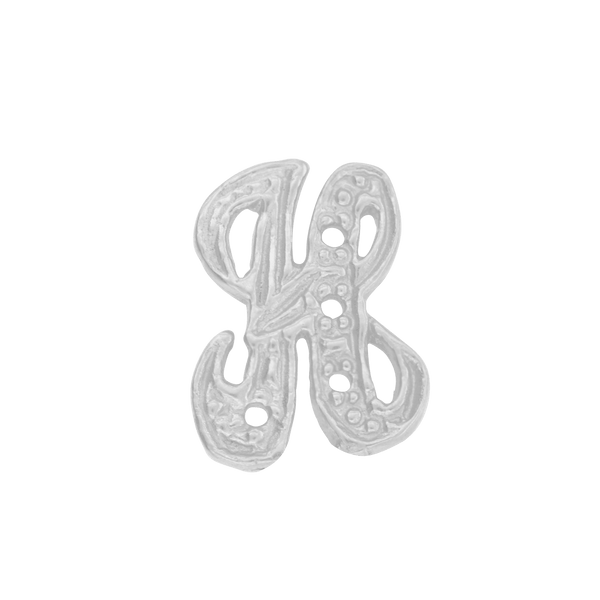 ITI NYC Block Script in Sterling Silver (10mm) (Semi-Polished)