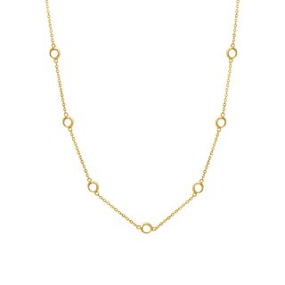 Finished Diamond by the Yard Cable Anklet in 14K Yellow Gold (No Stones)