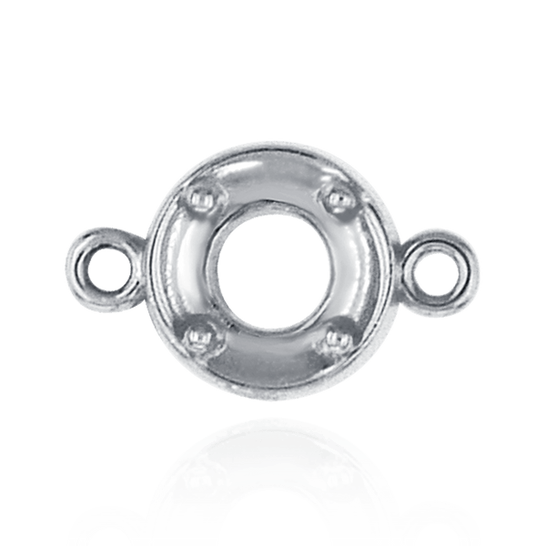 ITI NYC Round Illusion Bezel with Rings in Sterling Silver (1.30 mm - 4.00 mm)