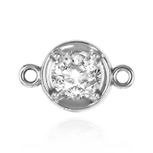 Load image into Gallery viewer, ITI NYC Round Illusion Bezel with Rings in Sterling Silver (1.30 mm - 4.00 mm)
