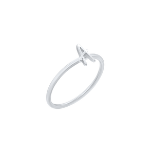 Script Initial Ring in Sterling Silver