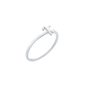 Script Initial Ring in Sterling Silver