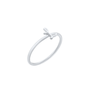 Script Initial Ring in Sterling Silver