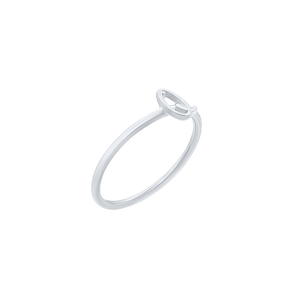 Script Initial Ring in Sterling Silver