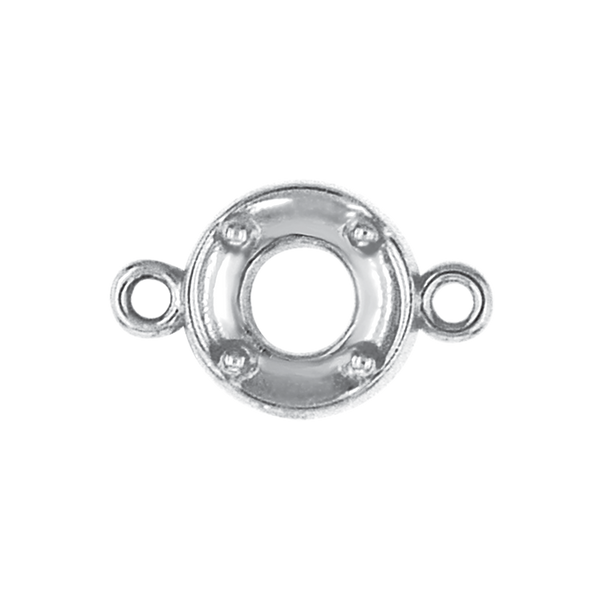 ITI NYC Round Illusion Bezel with Rings in Sterling Silver (1.30 mm - 4.00 mm)