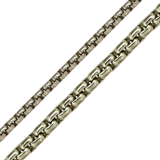 Bulk / Spooled Elongated (Inka) Box Chain in Stainless Steel (2.70 mm - 4.00 mm)