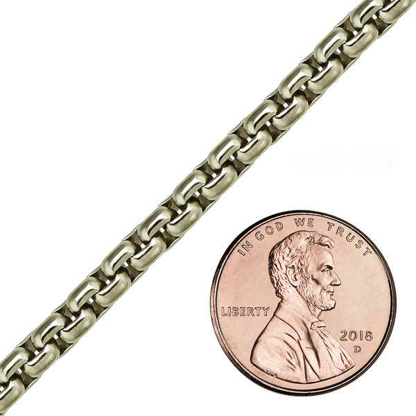 Bulk / Spooled Elongated (Inka) Box Chain in Stainless Steel (2.70 mm - 4.00 mm)