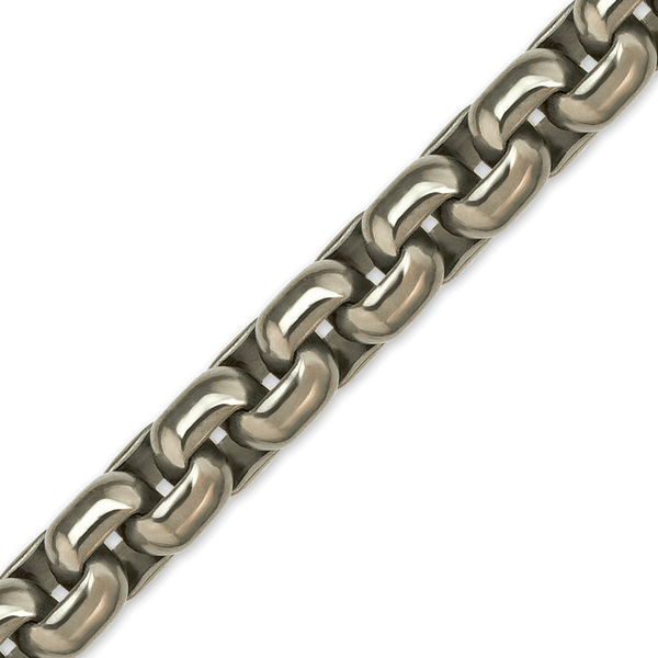 Bulk / Spooled Elongated (Inka) Box Chain in Titanium (7.20 mm)