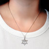 ITI NYC Star of David Pendant with Cross in Sterling Silver