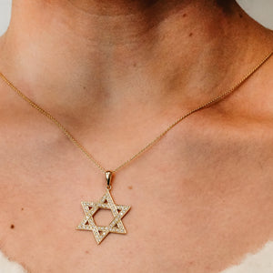 ITI NYC Star of David Pendant with Cubic Zirconia in Sterling Silver