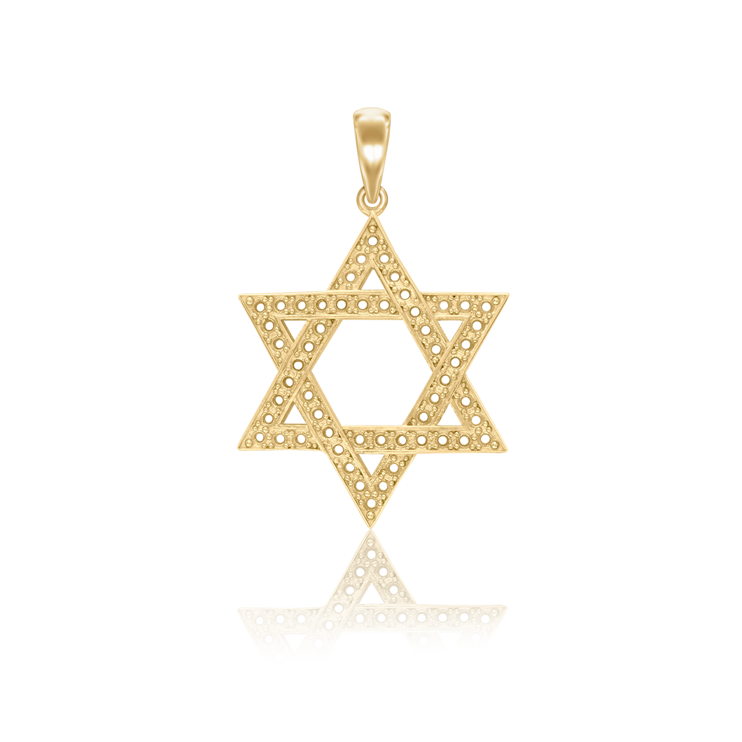 ITI NYC 14K Gold Star of David Mounting