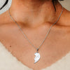 ITI NYC Mizpah Heart Pendant in Sterling Silver