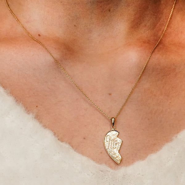 ITI NYC Mizpah Heart Pendant in Sterling Silver