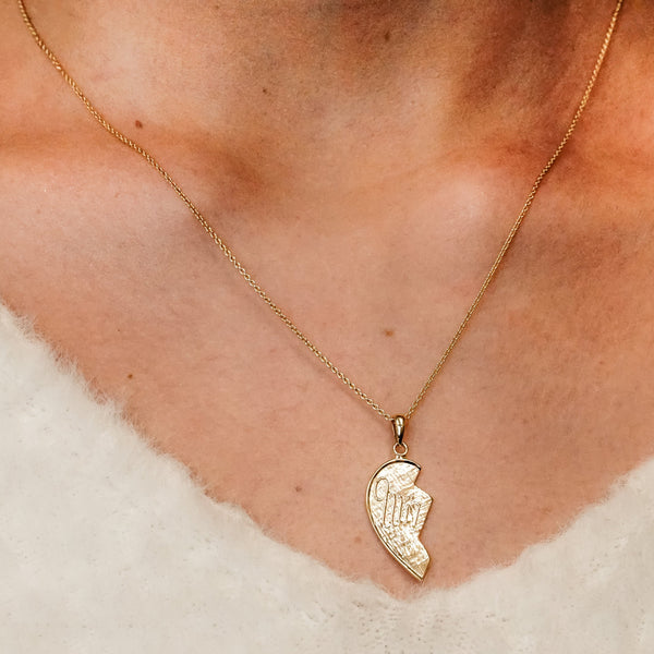 ITI NYC Mizpah Heart Pendant in Sterling Silver