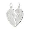 ITI NYC Mizpah Heart Pendant in Sterling Silver