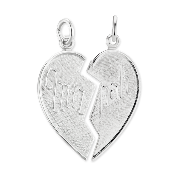 ITI NYC Mizpah Heart Pendant in Sterling Silver