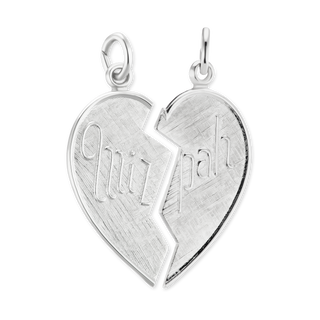 ITI NYC Mizpah Heart Pendant in Sterling Silver