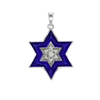 ITI NYC Star of David Pendant with Cubic Zirconia and Enamel in Sterling Silver