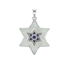 ITI NYC Star of David Pendant with Cubic Zirconia and Enamel in Sterling Silver
