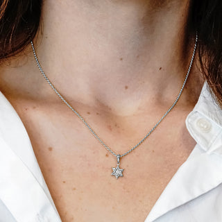ITI NYC Star of David Pendant with Cubic Zirconia in Sterling Silver