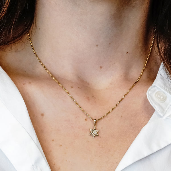 ITI NYC Star of David Pendant with Cubic Zirconia in Sterling Silver