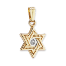 Load image into Gallery viewer, ITI NYC Star of David Pendant with Diamonds in 14K Gold
