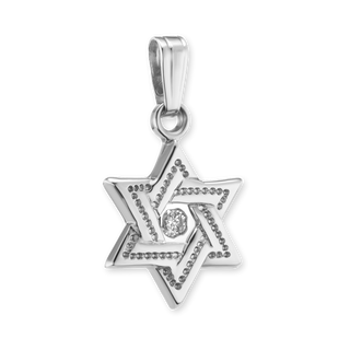 ITI NYC Star of David Pendant with Cubic Zirconia in Sterling Silver