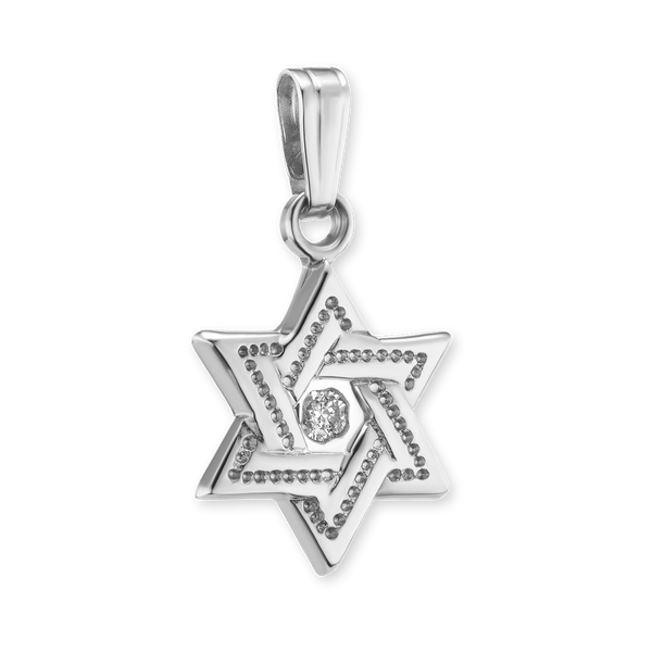 ITI NYC Star of David Pendant with Cubic Zirconia in Sterling Silver