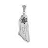 ITI NYC Map of Israel Specialty Pendant in Sterling Silver