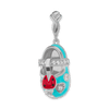 Baby Shoe with CZ's Charm (28 x 10mm)