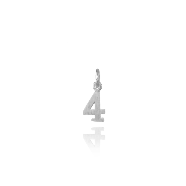 ITI NYC Modern Number Pendants in Sterling Silver (12.7mm) (100% Polished with Bail)