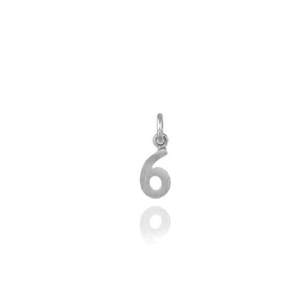 ITI NYC Modern Number Pendants in Sterling Silver (12.7mm) (100% Polished with Bail)