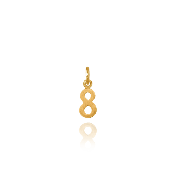 ITI NYC Modern Number Pendants in Sterling Silver (12.7mm) (100% Polished with Bail)