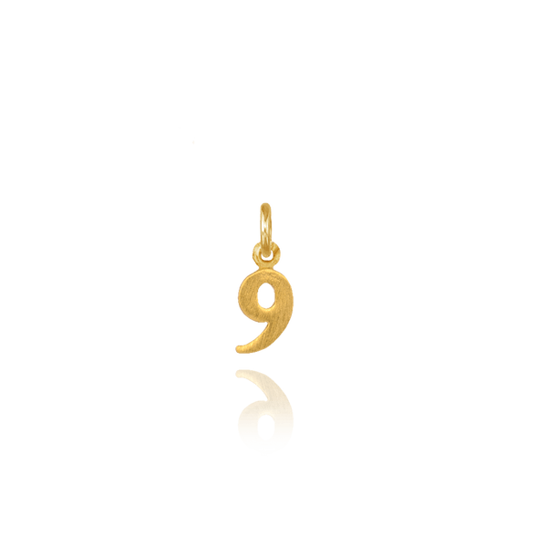 ITI NYC Modern Number Pendants in Sterling Silver (12.7mm) (100% Polished with Bail)