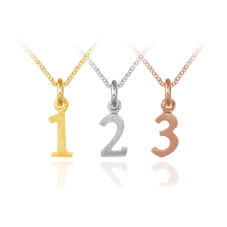 ITI NYC Modern Number Pendants (12.7mm) (100% Polished with Bail)