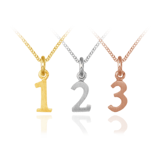 ITI NYC Modern Number Pendants (12.7mm) (100% Polished with Bail)
