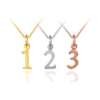 ITI NYC Modern Number Pendants (12.7mm) (100% Polished with Bail)