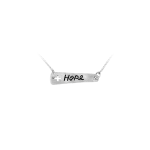 Hope Bar Necklace in Sterling Silver (20 x 5 mm)