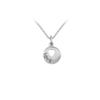 Love Disc Necklace in Sterling Silver (10 x 10 mm)