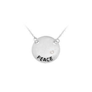 Peace Necklace in Sterling Silver (16 x 16 mm)