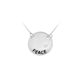 Peace Necklace in Sterling Silver (16 x 16 mm)
