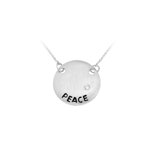 Peace Necklace in Sterling Silver (16 x 16 mm)