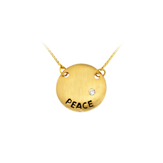 Peace Necklace in Sterling Silver (16 x 16 mm)