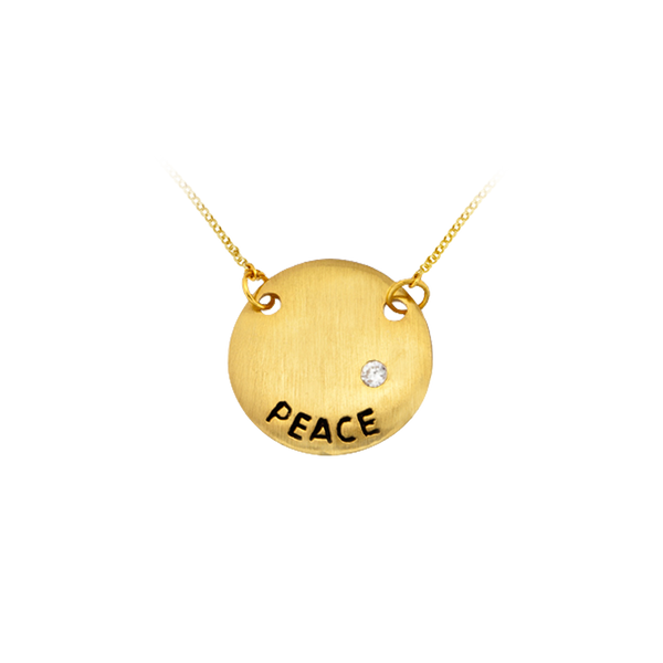 Peace Necklace in Sterling Silver (16 x 16 mm)